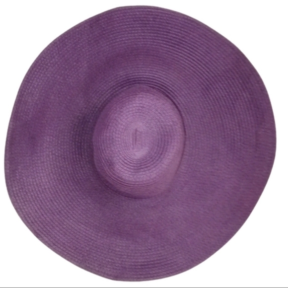 2 for 25$CALIFORNIA HAT Purple Summer Floppy Style Recyclable Paper Hat One Size - Picture 1 of 4